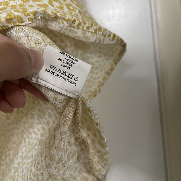 Vilagallo Back Button Short Sleeved Cotton Leopard Print Blouse Size 38/ Small - Picture 4 of 7